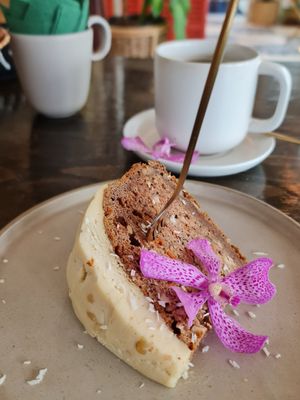 Carrot cake is one of my faves 😋 at The Banana Warrior - Emquartier in Bangkok