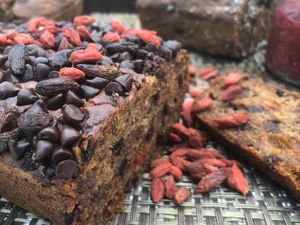 'Fancy A Goji'

Banana, goji berries and dark chocolate bread.  at The Banana Warrior - Emquartier in Bangkok