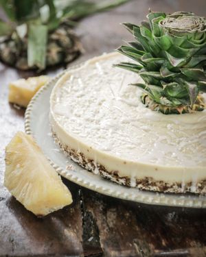 "Koh Pineapple" : Pineapple, coconut, coconut flower nectar, vanilla and an optional rum infused oat milk. at The Banana Warrior - Emquartier in Bangkok