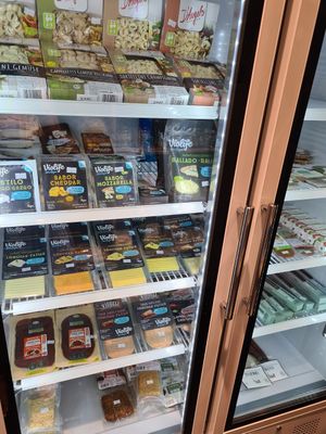 Cheese and sausages at Ven Vegano in Barcelona