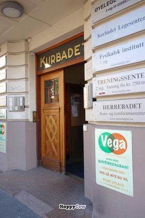 The entrance of the building at Vega Fair Food in Oslo