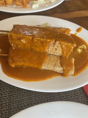 Tofu satay  at Thaise Snackbar Bird in Amsterdam