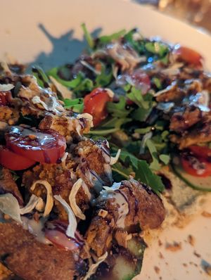 Falafel sandwich with tahini at Marcus in Vlissingen