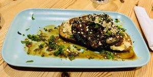 Butterbean and mushroom toast   at The Crew Yard in Edwinstowe