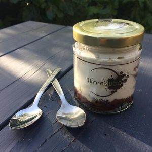 Vegan Tiramisu (produced locally) at The Cornish Pizza Company in St Agnes