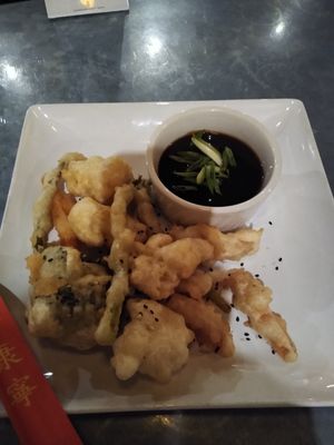 Vegan vegetable tempura at Streats in Norfolk