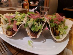 Tempeh tacos at Agave Roja in Corolla