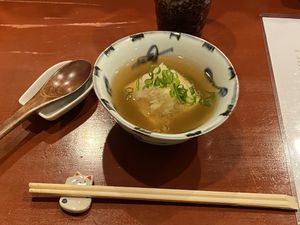 Agedashi tofu at Saishuan Shiraki in Kyoto