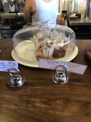 vegan hummingbird muffin. sometimes they have other vegan pastries in the back. just ask. at Modern Love Coffee Roasters in Stamford