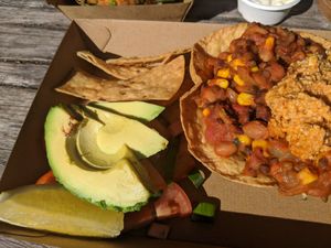 The nachos were amazing. The staff were so friendly and when I told them I was vegan they made me a cashew cheese :) at Veggie Nook in Bowral