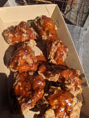 The cauliflower wings were delicious at Veggie Nook in Bowral