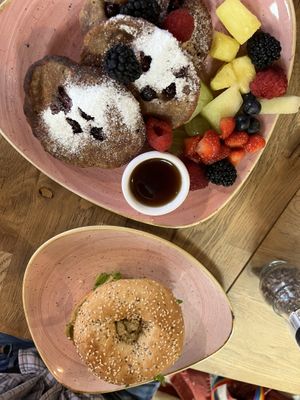 Blueberry pancakes and Middle East meets NYC bagel  at The Blueberry in Amersfoort
