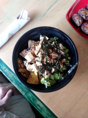 Tofu sesame bowl at The Greenhouse in Vientiane