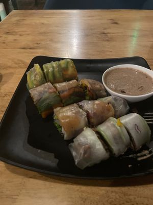 Salad wraps  at The Greenhouse in Vientiane