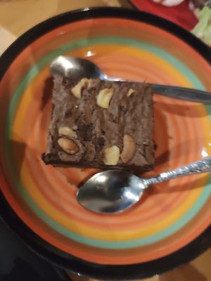 Vegan brownie at The Greenhouse in Vientiane