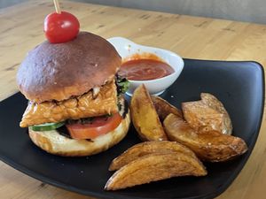 BBQ tempeh sandwich, 80,000 kip  at The Greenhouse in Vientiane