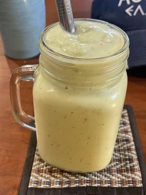 Jade fruit shake (apple, mint and avocado), 30,000 kip  at The Greenhouse in Vientiane