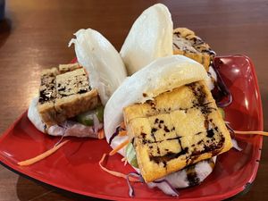 Hoisin tofu bao, 60,000 kip  at The Greenhouse in Vientiane