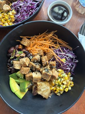 Teriyaki tempeh bowl  at The Greenhouse in Vientiane