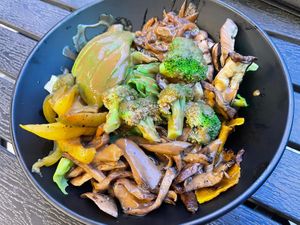 Grilled veggie sal at The Greenhouse in Vientiane