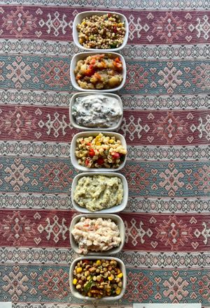 just some of the meze dishes😄 at Charly's Pension in Egirdir