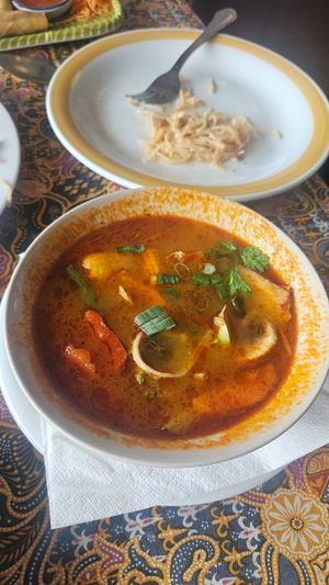 Tom yum soup at Goulburn Thai in Goulburn