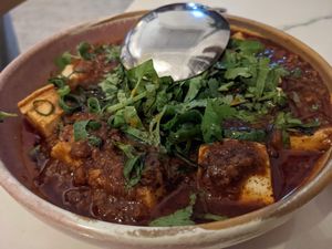 Mapo tofu w seasonal vegetables at Donna Chang in Brisbane