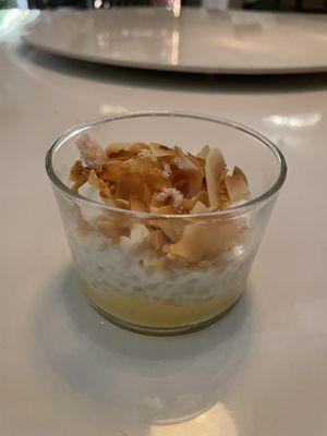 Sago Pudding with Coconut Chips (different to menu)  at Donna Chang in Brisbane