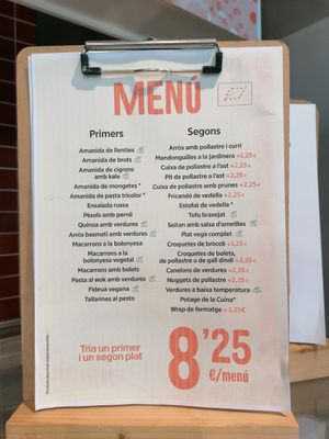 Daily menu is now 8.25€ at Veritas in Palafrugell