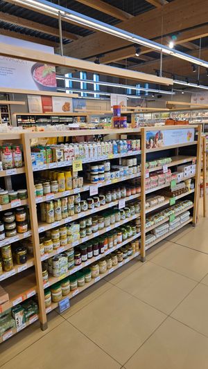 Variety of oroducts - not all vegan at Veritas in Palafrugell