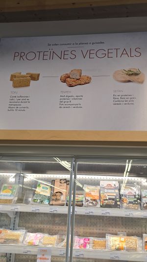 Vegan protein fridge at Veritas in Palafrugell