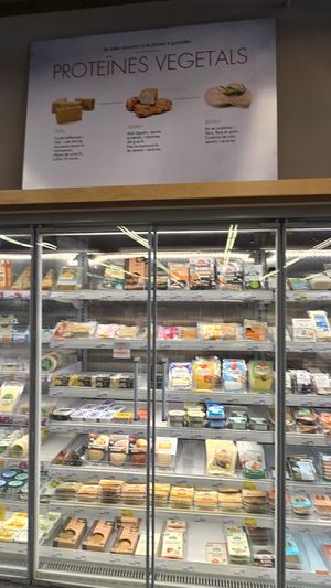 Vegan protein fridge at Veritas in Palafrugell