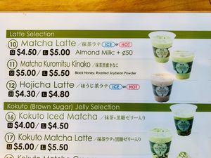 Menu at Matcha Cafe Maiko in Atlanta