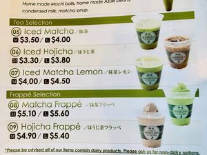 Menu at Matcha Cafe Maiko in Atlanta