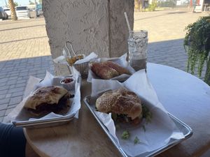 $50- 2 Elote, 2 churros, 2 burgers, milkshake, fries at Earth Plant Based in Phoenix