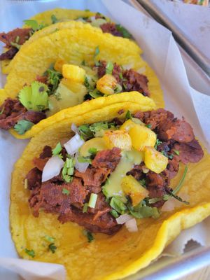 Al pastor tacos at Earth Plant Based in Phoenix