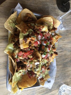Boss nachos. Loved the plant-based chorizo  at Earth Plant Based in Phoenix