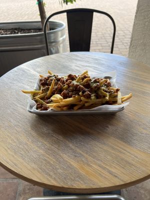 chorizo fries   at Earth Plant Based in Phoenix