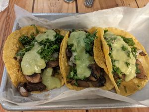 Carnitas tacos at Earth Plant Based in Phoenix