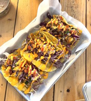 Yummy fish tacos!!!😋😋😋  at Earth Plant Based in Phoenix