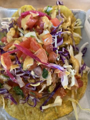 Crazy shrimp tacos - sooo good!!!  at Earth Plant Based in Phoenix