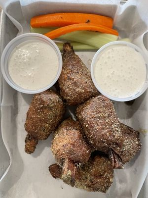Seasoned wings  at Earth Plant Based in Phoenix