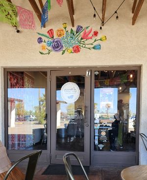 Front door off the street at Earth Plant Based in Phoenix