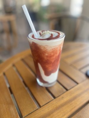 Strawberry shortcake milkshake   at Earth Plant Based in Phoenix