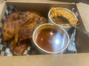 QUESABIRRIA with a side of Mexican ricee  at Earth Plant Based in Phoenix