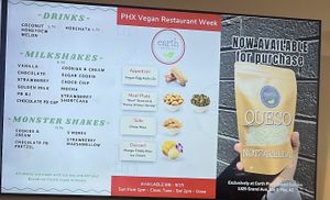 Menu  at Earth Plant Based in Phoenix