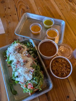Chimichanga , sides are seperate at Earth Plant Based in Phoenix