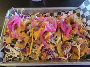 Crazy shrimp tacos at Earth Plant Based in Phoenix