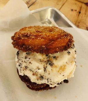 Churro ice cream sandwich at Earth Plant Based in Phoenix