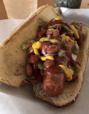 Their take on a Sonoran dog at Earth Plant Based in Phoenix